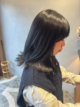 ニコ(NICO) 暗めカラー ツヤ髪ブルーブラック