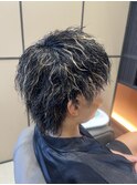 金メッシュ　ツイストスパイラルパーマ