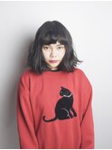 黒髪ラフカール　（ワイドバング）