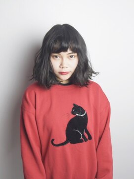 メゾンドイギー(MAISON de IGGY) 黒髪ラフカール　（ワイドバング）