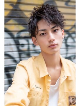 メゾンバイハバナ(maison by HAVANA) メンズビジネスツーブロックアップバング束感ショートマッシュ