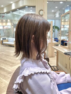 カシータ ヘア リゾート イオンモール熱田店(Casita hair resort) 切りっぱなし×ペールカラー×外ハネ×似合わせ×イメチェン