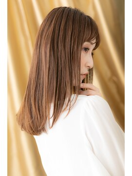 カバーヘア ブリス 川口(COVER HAIR bliss) カーキベージュ大人かわいいレイヤーロングY川口20代30代40代