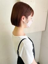 キャンバス バイ ネオリーブ 横浜西口(Canvas by neo.)&nbsp;耳掛けボブ　ミニボブ　ぱつっとボブ　ピンクブラウン
