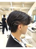 センターパート／メンズカット/ニュアンスパーマ