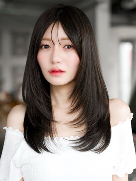 レノラ 本町(LENORA) ☆レイヤーカット毛先ワンカールくせ毛風カール薄めバングデジパ