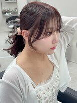 ベレーザシェルト(Beleza scelto) 17084ココアブラウンシニヨンヘアゆるふわミディアムレイヤー