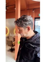 モアナ バイ ラナ 上小田井(MoanA BY LANA)&nbsp;メンズメッシュ×ミルクティーハイライト