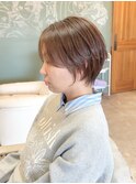 ◆ふんわりショート×束感カールパーマ風ショート