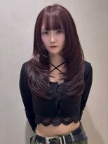 ベガ 福岡天神(VEGA)&nbsp;春おすすめチェリーブラウン＆小顔効果抜群ハイレイヤー