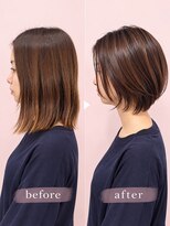 ウォーターリリー(Water Lily)&nbsp;美髪30代40代50代ナチュラル大人可愛いレイヤーショートボブ
