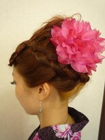 エムスヘアーショップ(M's)&nbsp;エムス　編みこみアップセミロング