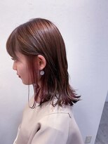 ディコ(Dico) おしゃ可愛いピンクとベージュのインナーカラー☆みの色