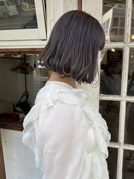 チェリッシュ 亀有(CHERISH) 【お客様スタイル】バイオレットグレーのボブ