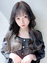 アイティーバイアルバム 八王子店(IT by ALBUM) ゆるロング__かきあげロングマロンベージュAラインボブ8428