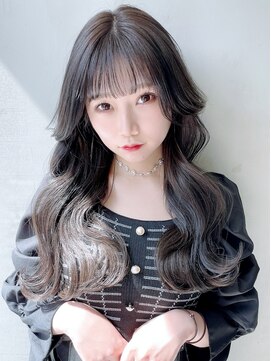 アイティーバイアルバム 八王子店(IT by ALBUM) ゆるロング__かきあげロングマロンベージュAラインボブ8428