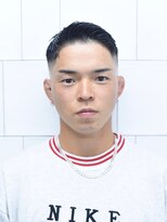 メリケンバーバーショップ コウベ(MERICAN BARBERSHOP KOBE)&nbsp;七三オールバックツイストパーマかき上げヘアコンマヘアf2