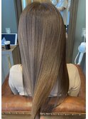 アッシュグレージュ　艶髪　ヘアエステ　ロング【比嘉翼】