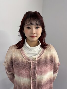 イーチ 吉祥寺(EACH) (まつり) 前髪インナー × レッドブラウン