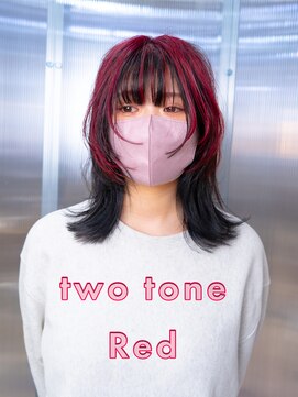 フィッツコア(FITS CORE) ツートーン　レッド　ウルフ