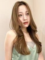 レア 表参道(L'ea)&nbsp;黒髪クラゲヘアーオリーブグレー小顔ココアベージュ