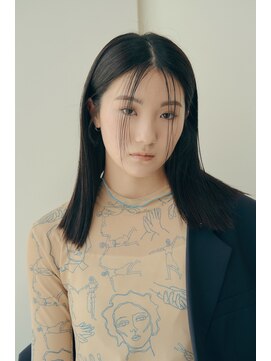 デバイス バイ フレイムス 越谷(DEVICE by Frames) ぱつっとセミロング/シースルーバング