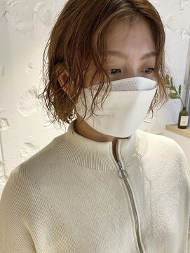 コフィー バイ メルト 吉祥寺(cofy by melt) 【三ツ井純】ショートボブほつれパーマアンニュイカールベージュ