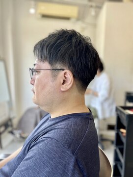 ソイクフ 四条大宮店(SOY-KUFU) 【soy-kufu】MEN'S HAIR束感マッシュパーマアッシュブラック