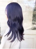 艶感たっぷりのロングヘアパープルラベンダーグレージュ40代代田
