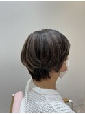 髪質改善×ショート×ハイライト×白髪ぼかし