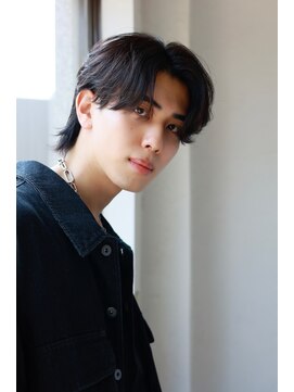 メンズカット バイ ソイクフ(メンズカット by SOY-KUFU) MEN’SHAIRニュアンスパーママッシュウルフ