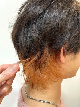 スタジオフォーエイチ(STUDIO 4H) マッシュウルフ/インナーカラー/ウルフカット/オレンジカラー