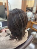 絶壁解消/ひし形/大人可愛い/斜めバング/40代/ミセスヘア56C