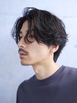 フィフス 天神大名(fifth) 天神大名フェザーショートメンズカットセンターパートウルフ30代