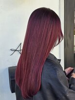 アメリラブ(ameri love)&nbsp;ダブルカラー×ワインレッド×ロング