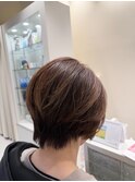 大人柔らかショート/コンパクトショート/白髪ぼかし/40代/50代