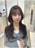 イメチェンヘアスタイル小顔に見せるヘアココアベージュ