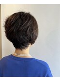脱縮毛矯正　くせ毛を活かす大人のショート