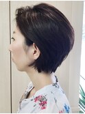 大人可愛い耳かけ小顔ショートボブ/大人ショート/30代40代50代