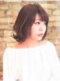 「BEHIVE一番町店　高橋しおり」小顔レイヤーボブ