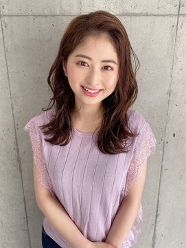 ビームズヘア 藤が丘店(Bee Ms HAIR) 藤が丘20代30代フェミニンアプリコットブラウン