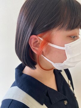 カシェ リタ ヘアー(CACHE'&RITA HAIR) オレンジ◯イヤリングカラー