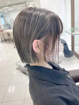 アッシュ 高円寺店(Ash) グレーグラデーションのぱつっとボブ★★