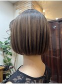 髪質改善トリートメントでサラツヤミニボブスタイル♪