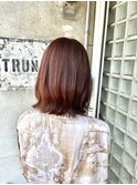 オレンジブラウン×くびれカット