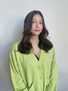 ナップヘアー NAP hair 【ブラックアッシュ】顔周りカットロングヘア