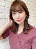 インナーグレージュ/マチルダボブ/前髪/ピンクベージュ/錦糸町