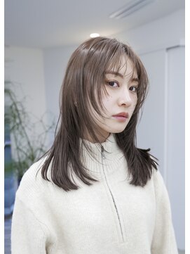 マスタード(MASTARD) トープカラー×レイヤーカットミディ