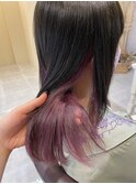 インナーカラー グレージュ×ピンクラベンダー*AKARI