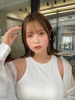 パヌポン 原宿表参道(PANUPON) ケアブリーチインナーカラーミルクティーくすみベージュ